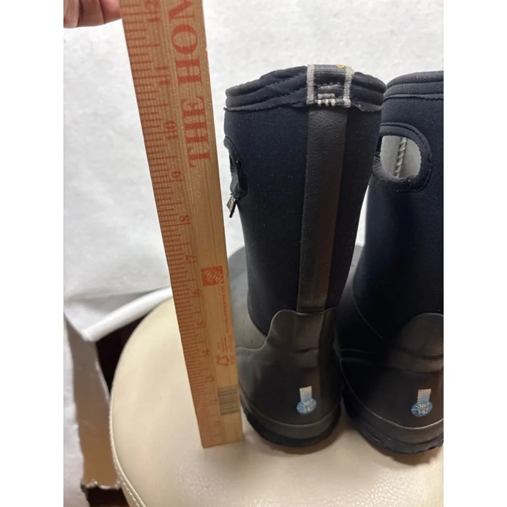 Bogs Classic High HA Waterproof Boots Youths 4 Black Good‎ Insulated Snow Rain
